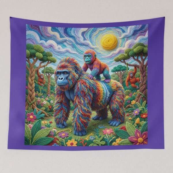 Item preview, Yarn Gorilla Mother and Yarny Little One designed and sold by Tridentulus.