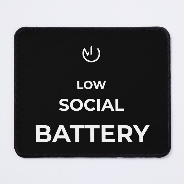 Item preview, Low Social Battery – Introvert Humor Minimalist Tech Design designed and sold by mostly_offline.
