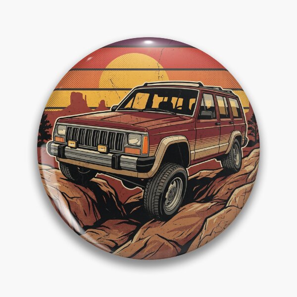 Item preview, Cherokee XJ 4x4 XJ Off-Roading Mountain Retro Sunset  designed and sold by Off-Road-Zone.