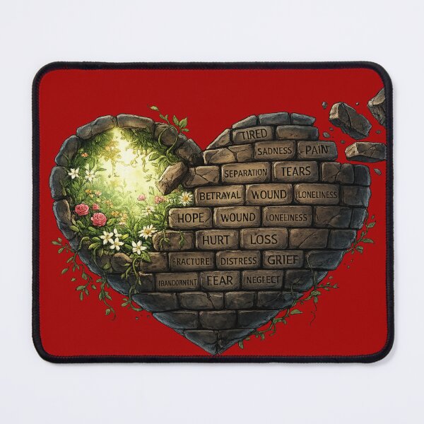Item preview, Broken Heart Wall – Pain vs Hope Concept Art designed and sold by hdraHdra.