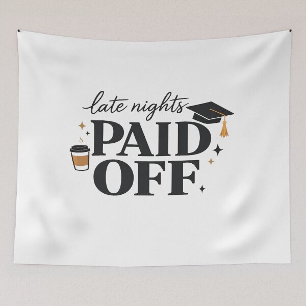 Item preview, Late Nights Paid Off • Graduation Motivation • Study Grind Success Design designed and sold by Bright Nest Studio.