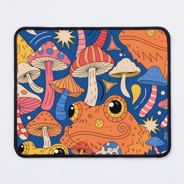 Item preview, Whimsical Frog & Mushroom Pop Pattern designed and sold by aminz4.