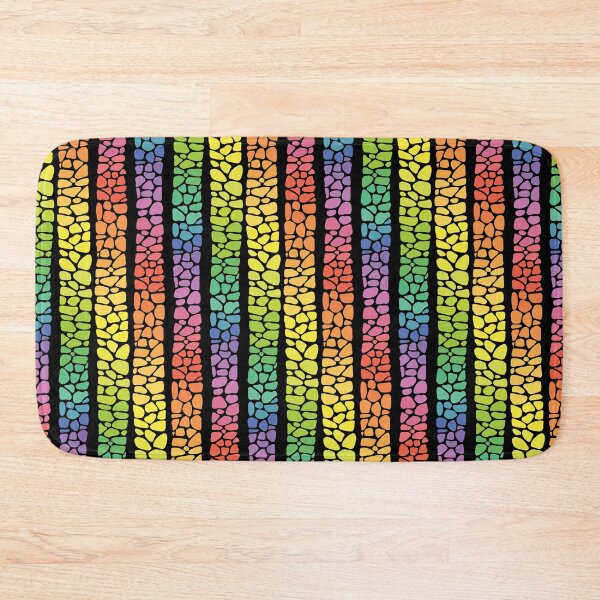 Item preview, Giraffe Spot Pattern - Rainbow on Black designed and sold by ATGFC.