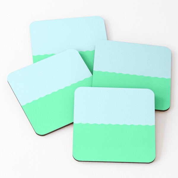 Item preview, Grassy Green & Sky Blue Minimal Colour Block Horizon designed and sold by Summer Temper.