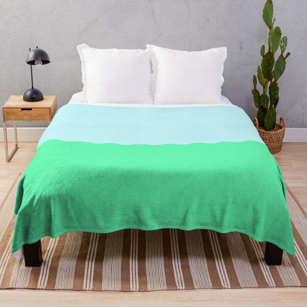 Item preview, Grassy Green & Sky Blue Minimal Colour Block Horizon designed and sold by Summer Temper.