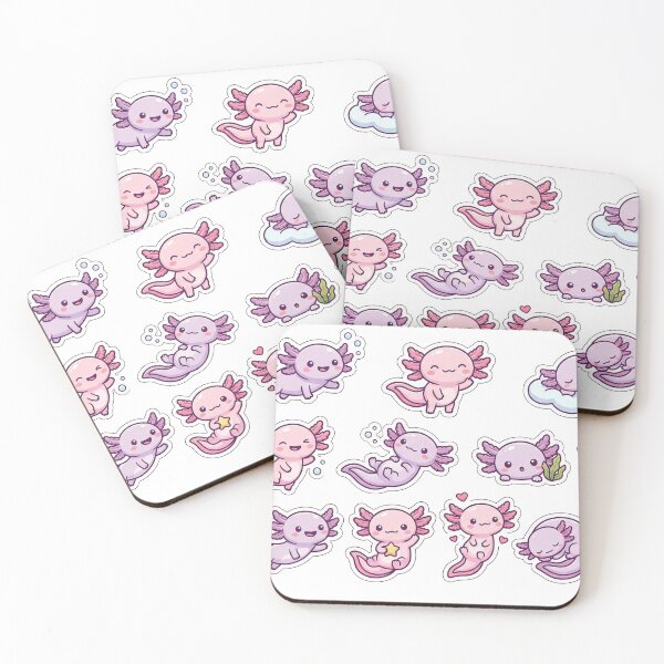 Item preview, KAWAII AXOLOTL STICKERS designed and sold by AkDesign022.