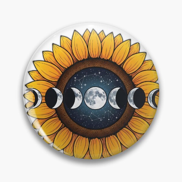 Item preview, Sunflower Moon Phase Medallion designed and sold by pumsquare.