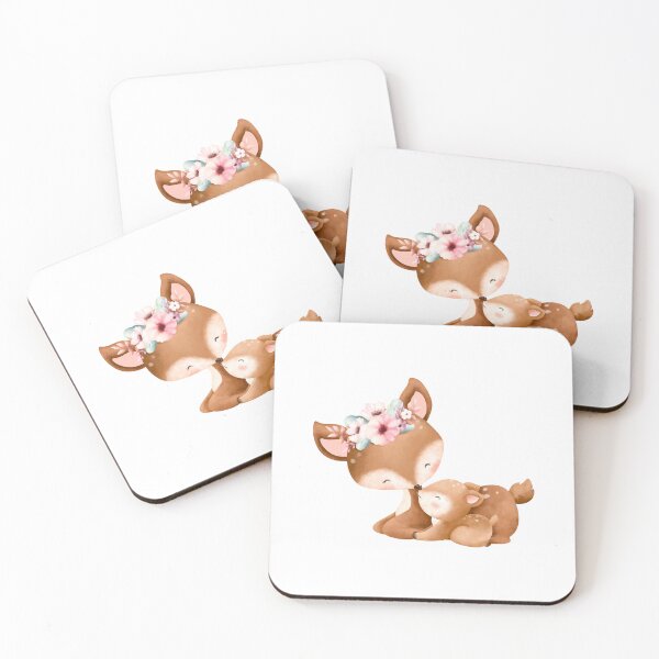 Item preview, Easter Mom and Baby Deer - Adorable Spring Fawn Animal Nature Gift designed and sold by FuzionRaptor.