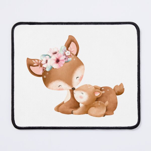 Item preview, Easter Mom and Baby Deer - Adorable Spring Fawn Animal Nature Gift designed and sold by FuzionRaptor.