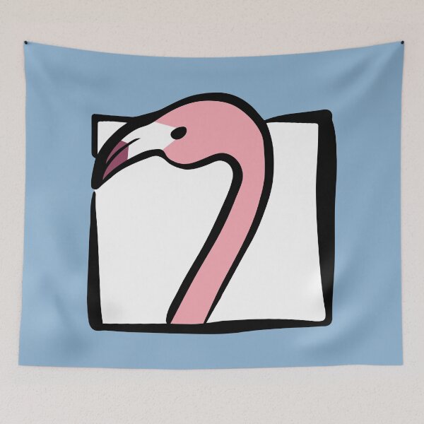 Item preview, Single Flamingo in a Window designed and sold by ATGFC.
