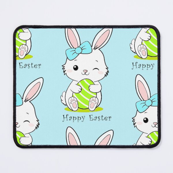 Item preview, Cute Winking Easter Bunny with Striped Egg - Happy Easter Design designed and sold by Tokraz-art.