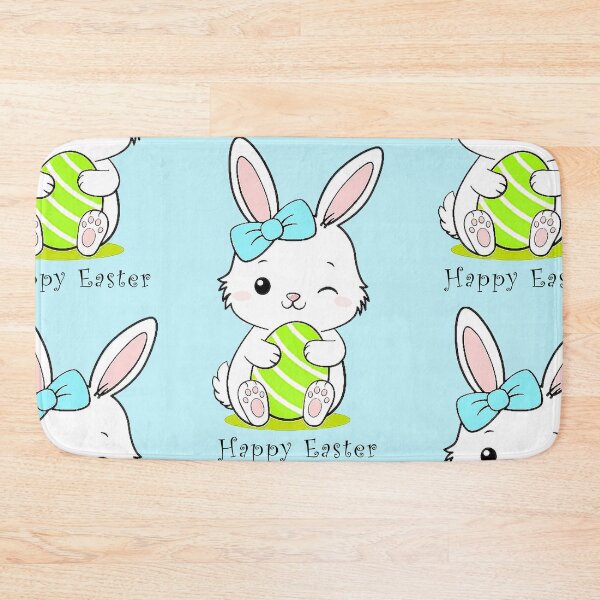Item preview, Cute Winking Easter Bunny with Striped Egg - Happy Easter Design designed and sold by Tokraz-art.