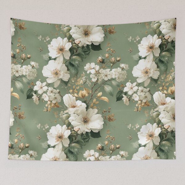 Item preview, Wildflower Meadow & Butterfly Enchanted Sage Botanical designed and sold by Nine Lives Studio.
