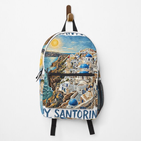 Item preview, My Santorini Greece - Vintage Gouache Illustration designed and sold by SoulTreasures.
