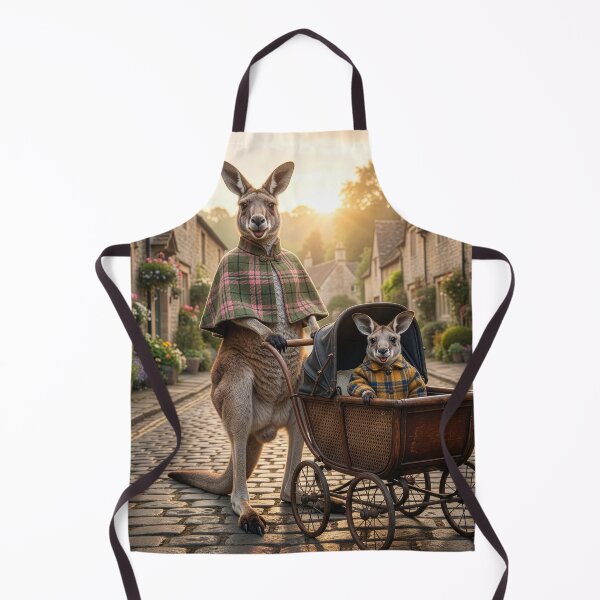 Item preview, Kangaroo Mom Takes Joey for a Village Walk designed and sold by Tridentulus.