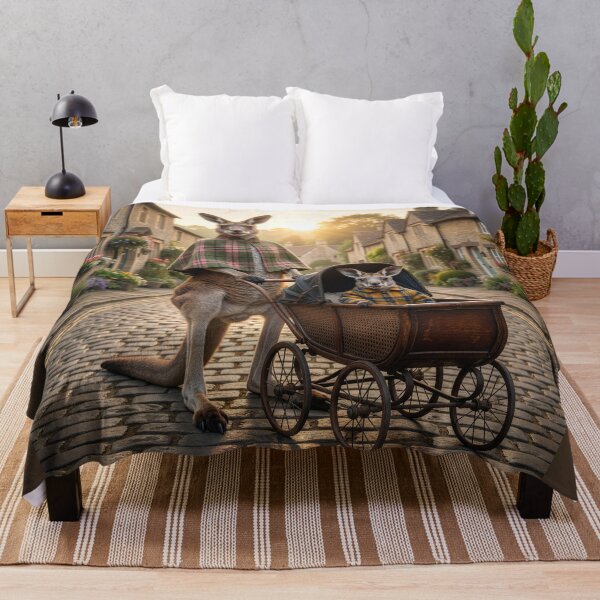 Item preview, Kangaroo Mom Takes Joey for a Village Walk designed and sold by Tridentulus.