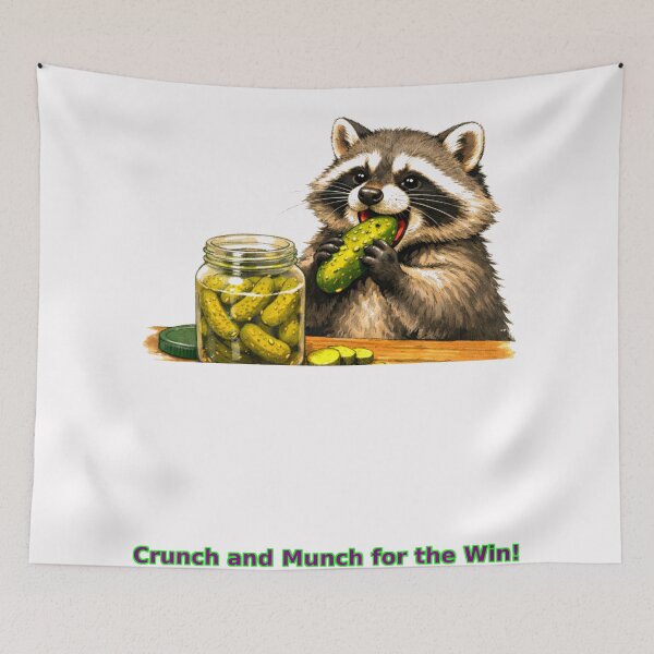 Item preview, Funny Raccoon Eating Pickle Shirt designed and sold by Chaotic Critters.