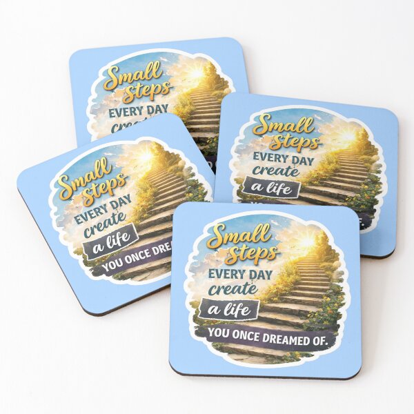 Item preview, Small Steps Every Day Dream Life Motivation Sticker designed and sold by Nicolae-SCROCIOB-Shop.