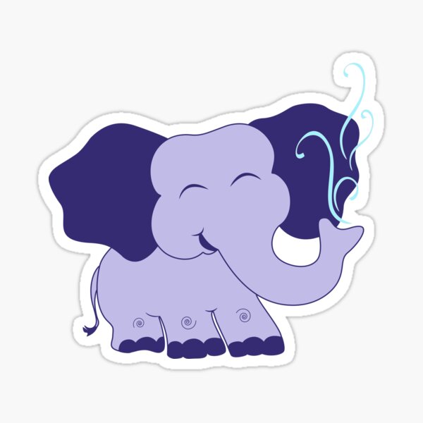 Whiffy The Elephant Sticker