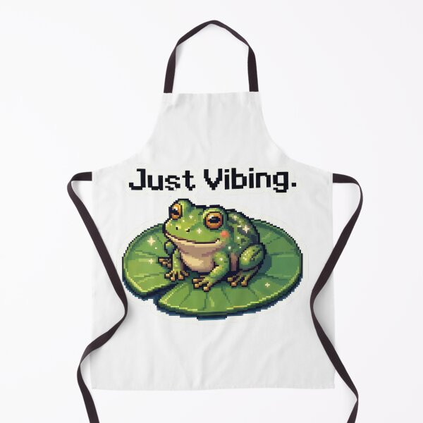 Item preview, Frog sitting on a leaf with sparkling background demonstrates a cute design and text about enjoying life designed and sold by SpaceartLilu.
