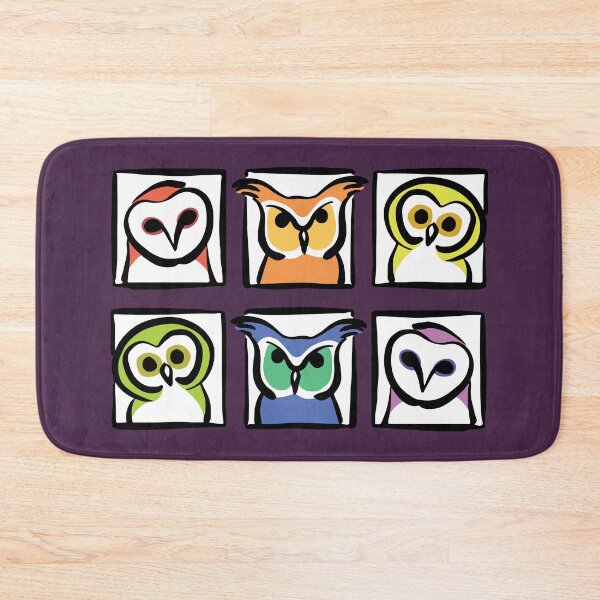 Item preview, Rainbow Owls in Windows designed and sold by ATGFC.