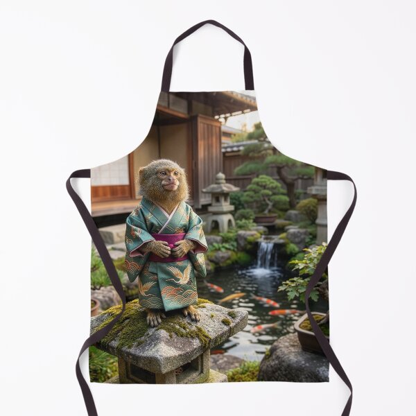Item preview, Pygmy Marmoset Quietly Enjoys Japanese Garden designed and sold by Tridentulus.