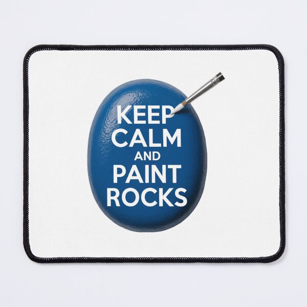 Item preview, Blue Stone Keep Calm and Paint Rocks - Minimalist Craft Design designed and sold by Luppuss.
