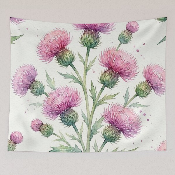 Item preview, Wild Pink Thistles designed and sold by TinCatOutPost.