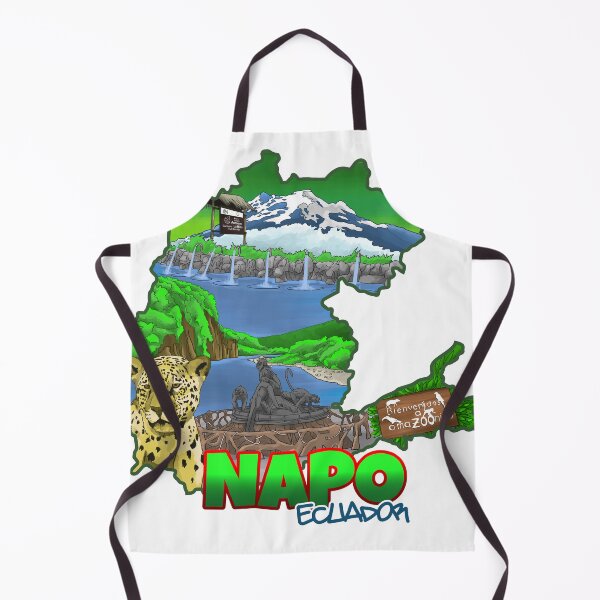 Item preview, Napo Ecuador Map: Jaguar, Papallacta Hot Springs & Amazon Rainforest designed and sold by ArtificeFactory.