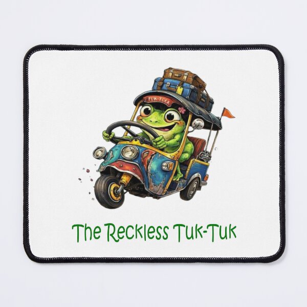 Item preview, The Chaotic Frog on the Reckless Tuk-Tuk designed and sold by Dinaelsherkawy.