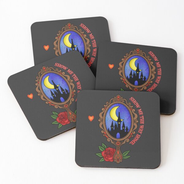Item preview, Show Me the Way Home Enchanted Mirror Castle Moon Rose Gothic Fairytale Design designed and sold by Ink & Kind Studio.
