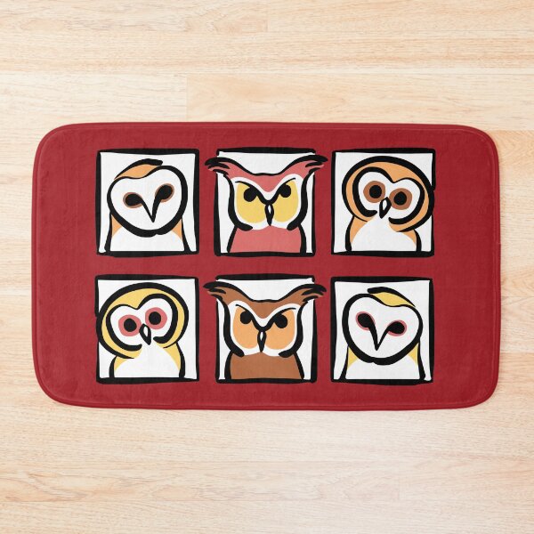 Item preview, Red Owls in Windows designed and sold by ATGFC.