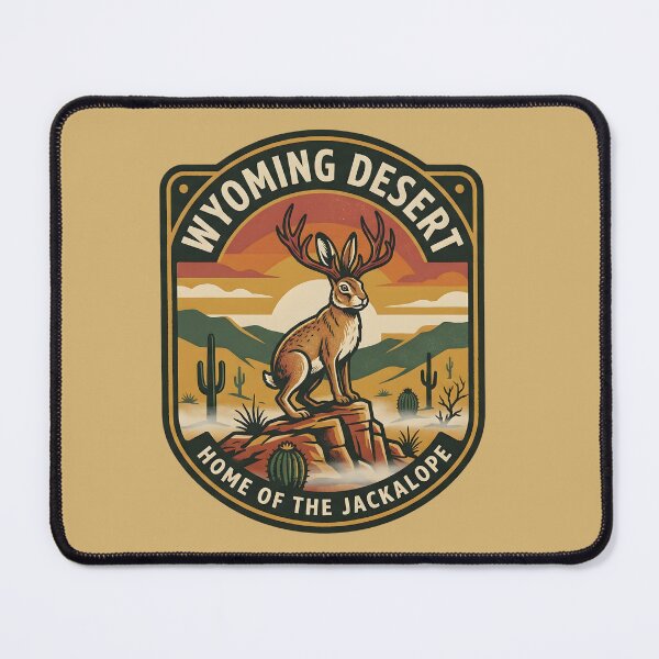 Item preview, Wyoming Desert – Home of the Jackalope | National Park Badge Design designed and sold by ElNiro.