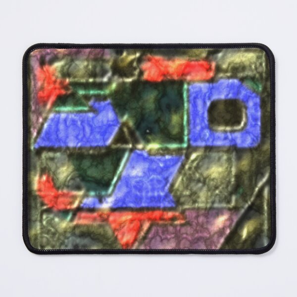 Item preview, modern mosaic flow dark eroded metal colorful geometric abstract design designed and sold by SmashingDeals.