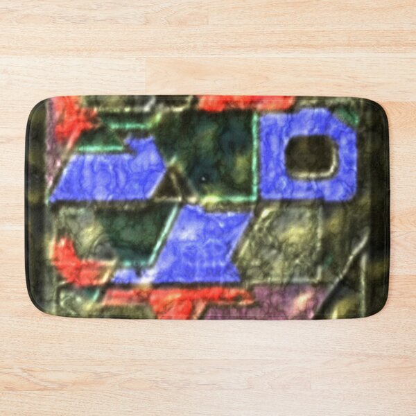 Item preview, modern mosaic flow dark eroded metal colorful geometric abstract design designed and sold by SmashingDeals.