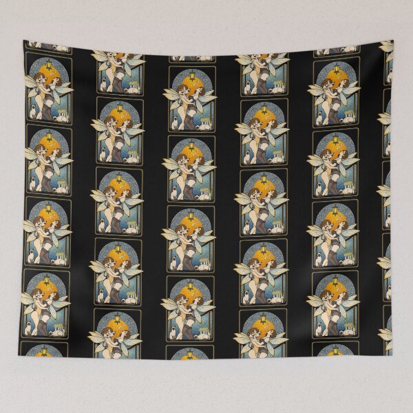 Item preview, Art Nouveau Fairies  Vintage lesbians with Cats  designed and sold by TeeARTHY.