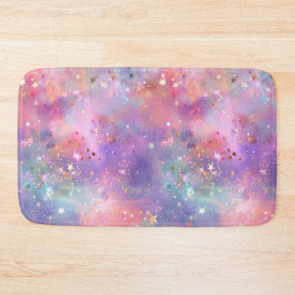 Item preview, Dreamy Star Galaxy Pattern, Pastel Watercolor Stars and Gold Faux Glitter Pattern designed and sold by Nyx Creates.