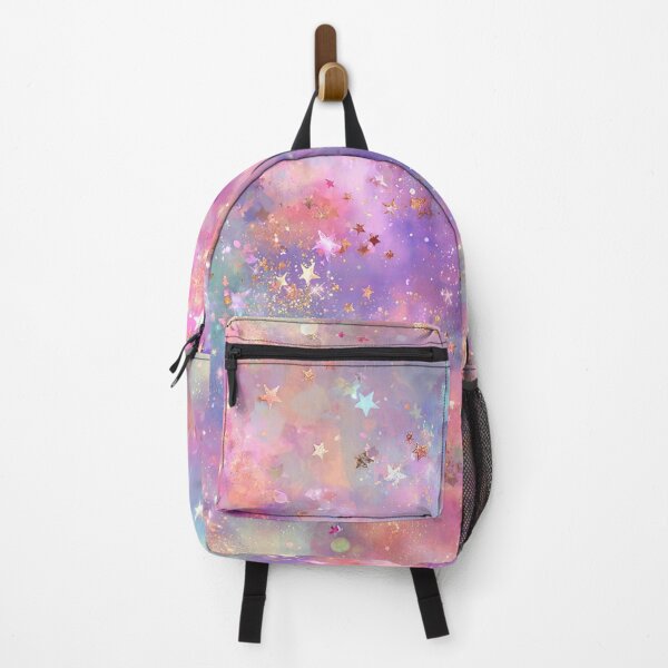 Item preview, Dreamy Star Galaxy Pattern, Pastel Watercolor Stars and Gold Faux Glitter Pattern designed and sold by Nyx Creates.