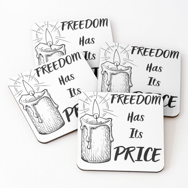 Item preview, Freedom Has Its Price Memorial Day Candle Remembrance Tribute Design designed and sold by CyfroweMysli.