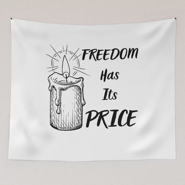 Item preview, Freedom Has Its Price Memorial Day Candle Remembrance Tribute Design designed and sold by CyfroweMysli.