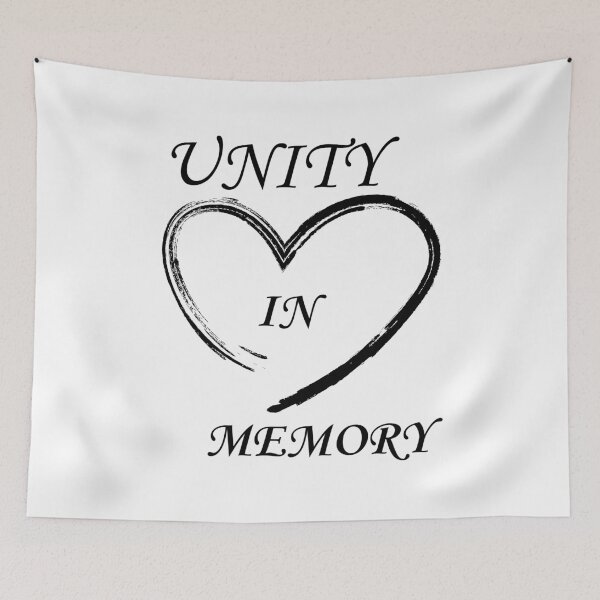 Item preview, Unity In Memory Memorial Day Heart Remembrance Tribute Design designed and sold by CyfroweMysli.