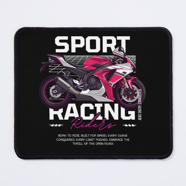 Item preview, Pink Sport Racing Motorcycle Art designed and sold by TorqueTheoryLab.
