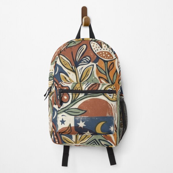 Item preview, Mystical Botanical Fusion - Handprinted Linocut Style designed and sold by Sanatsalstile.