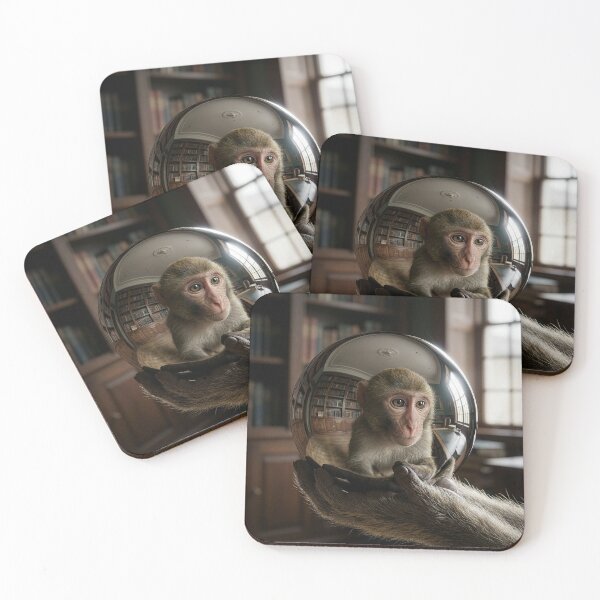 Item preview, Macaque Monkey With Mirror Ball designed and sold by Tridentulus.