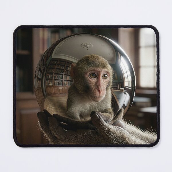 Item preview, Macaque Monkey With Mirror Ball designed and sold by Tridentulus.