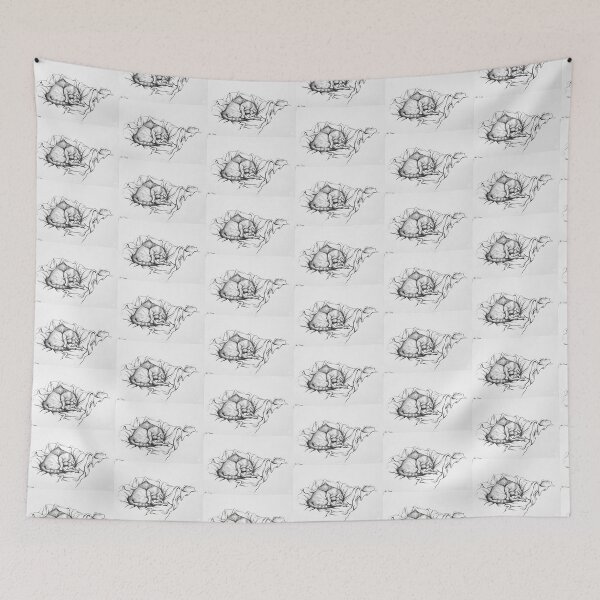 Item preview, Detailed Pencil Drawing of Grooming Cat on Blanket designed and sold by Robvinc.