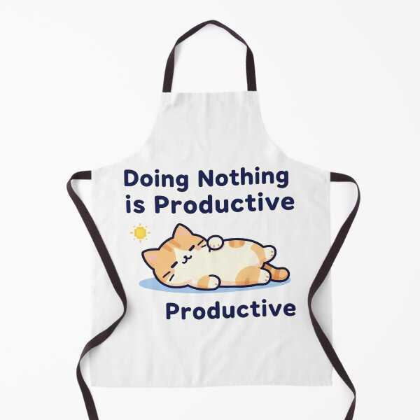 Item preview, Cat relaxing and resting with the text about doing nothing being productive designed and sold by SpaceartLilu.