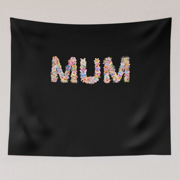 Item preview, Mum Flowers Text designed and sold by Imemewell.