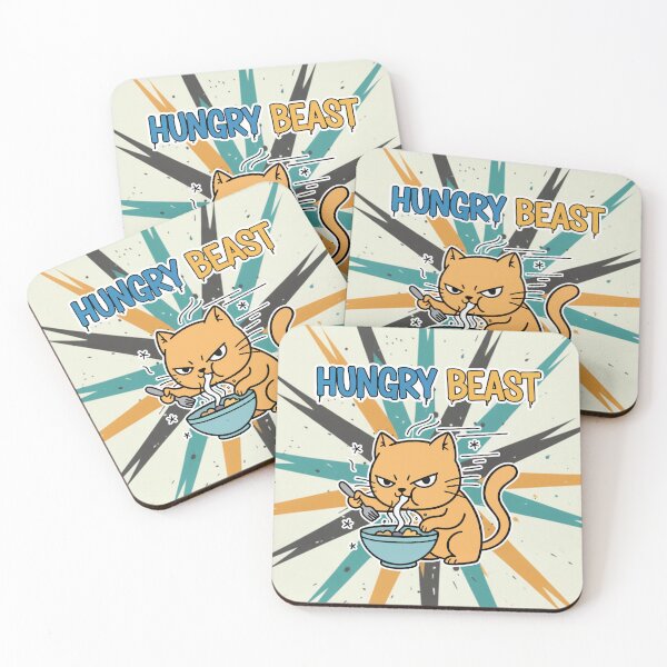 Item preview, Hungry Beast Ginger Cat Eating Cartoon designed and sold by Taridesign.