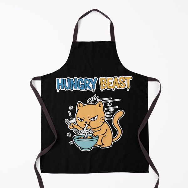 Item preview, Hungry Beast Ginger Cat Eating Cartoon designed and sold by Taridesign.